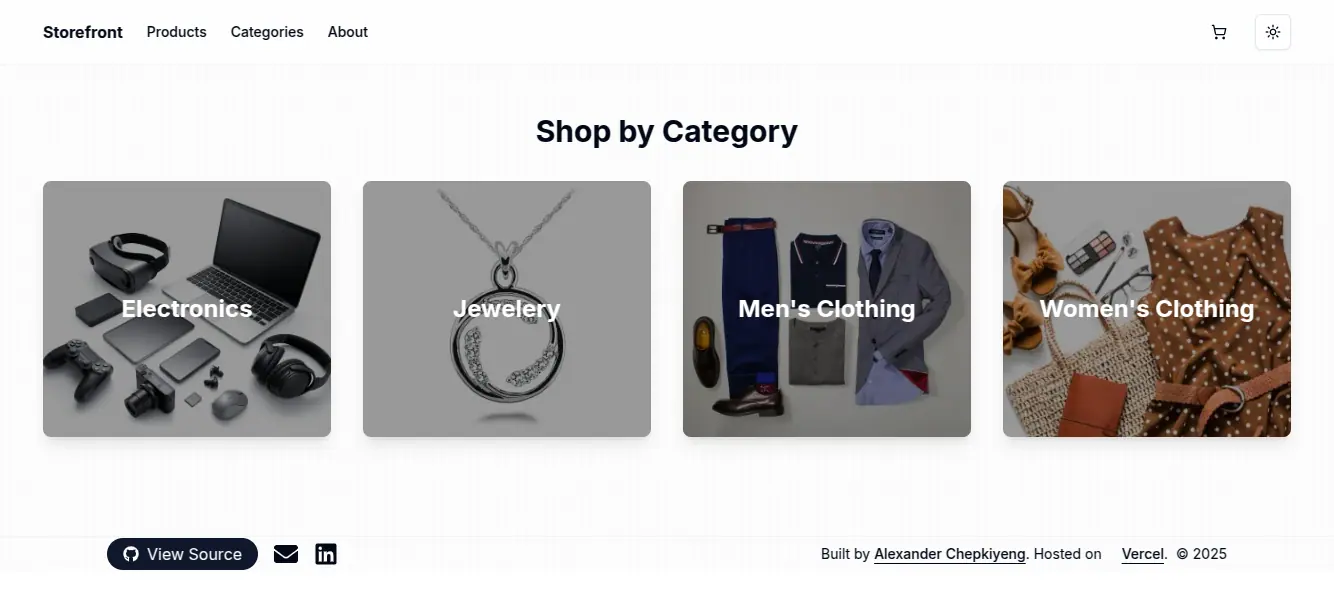 Light Theme with Category Filters