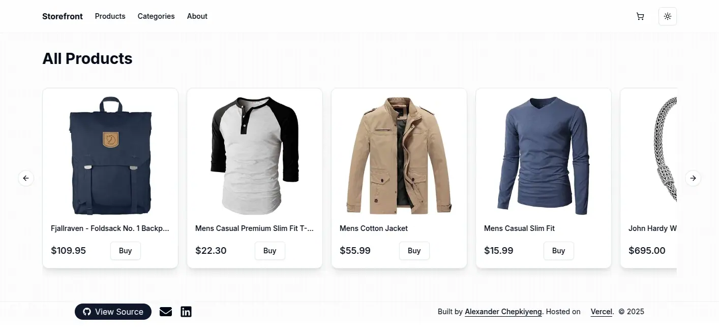 Light Theme Product Selection